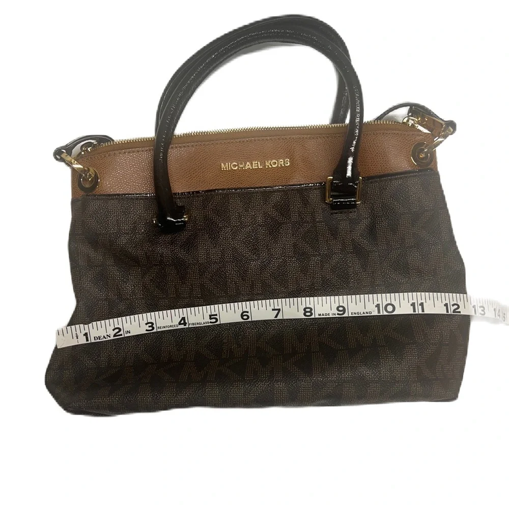 Michael Kors Logo Aubrey Brown and Black Women's Bag